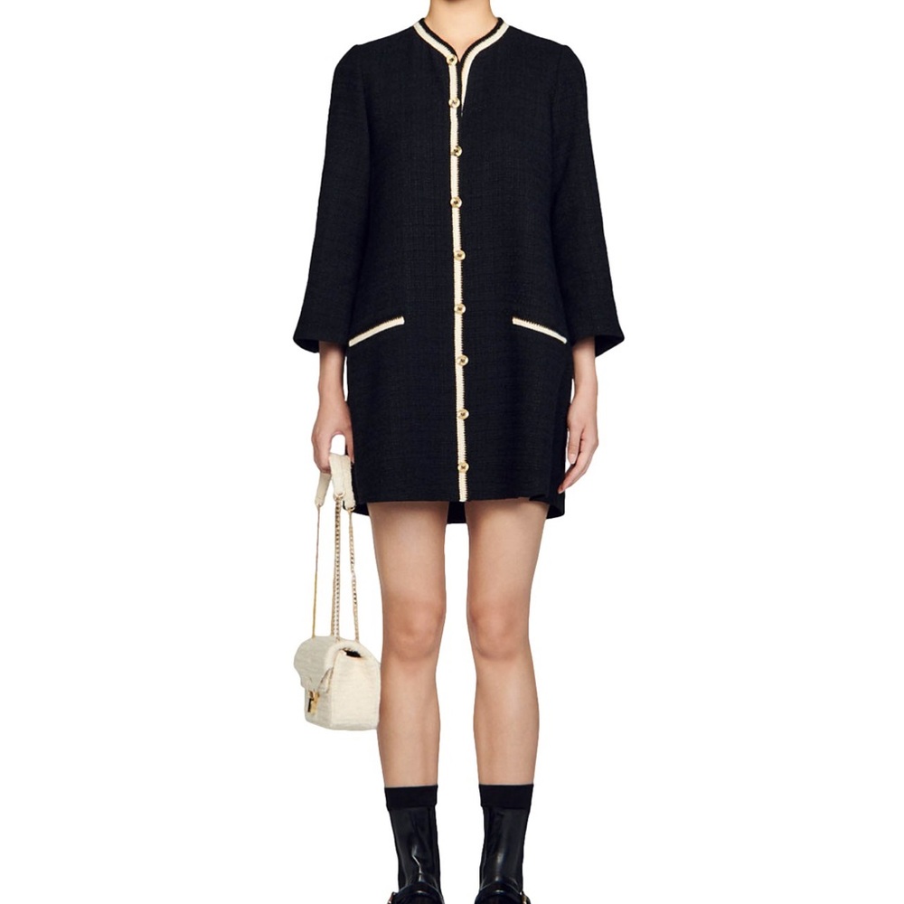 Sandro Eva Tweed Mini Dress